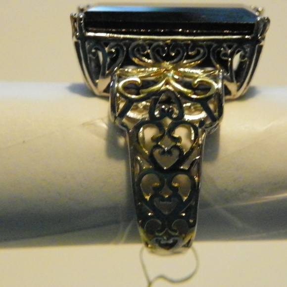 (RESERVED FOR JACA10)   Thai Black Spinel openwork statement ring (17 ct) - Picture 5 of 6